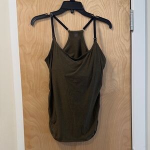BEYOND THE BUMP OLIVE GREEN MATERNITY TANK, SIZE L